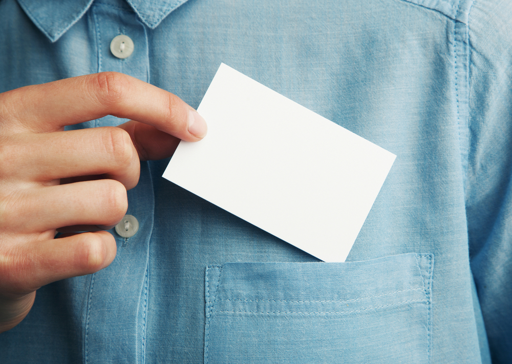 Business Card in Shirt Pocket