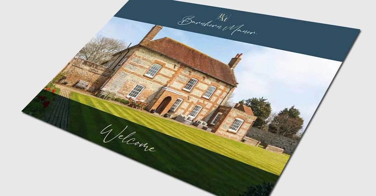 Design agency Sussex Barnhorn Manor brochure cover