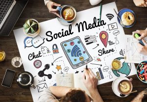 social media expert |social media on a piece of paper with icons