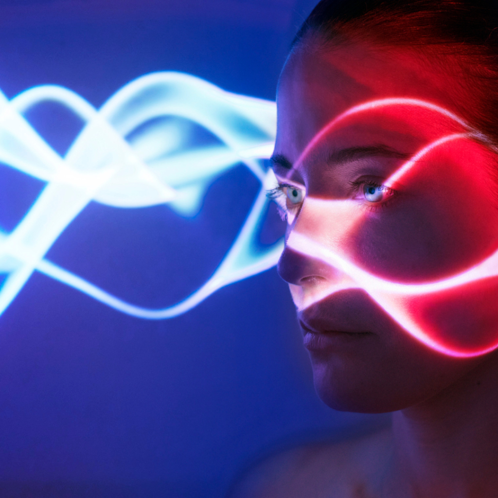 Multisensory marketing | person with light waves