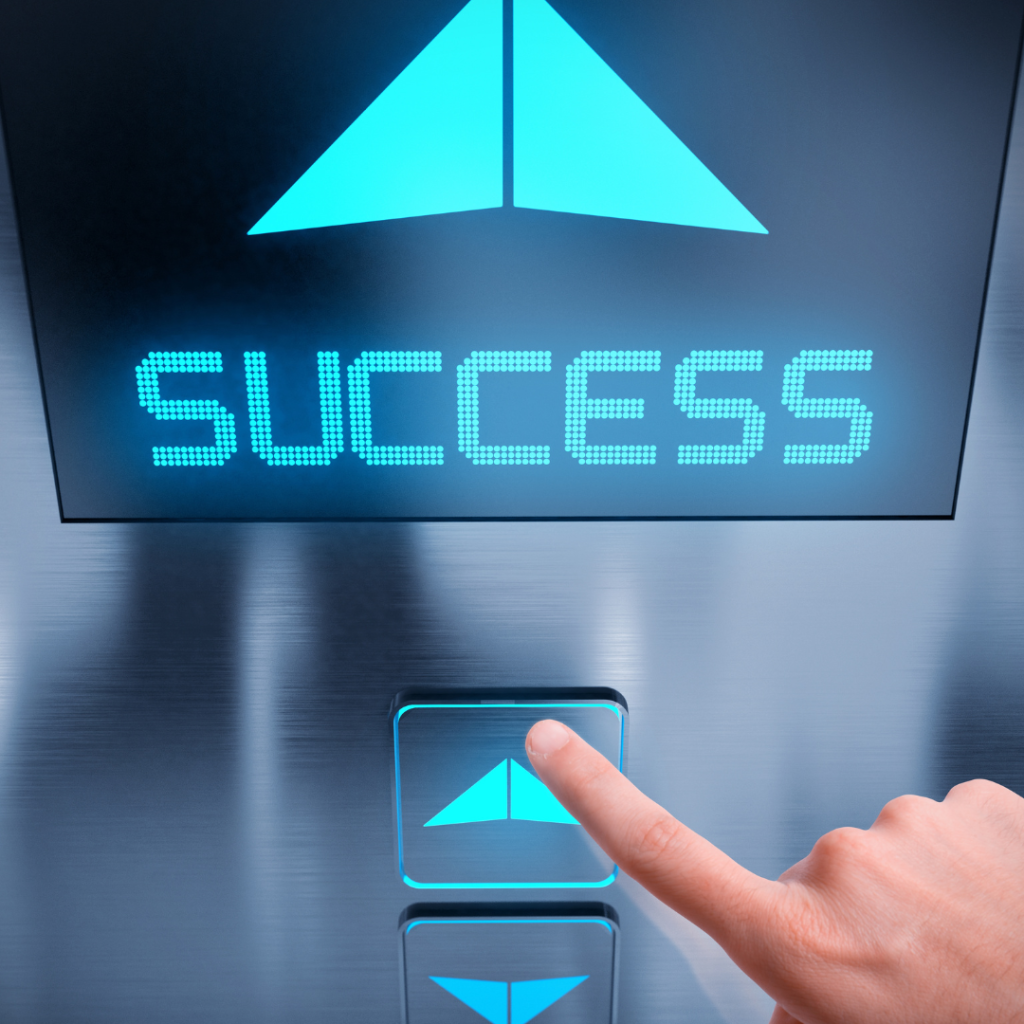 Do I need an SEO company? | Elevator with the word success