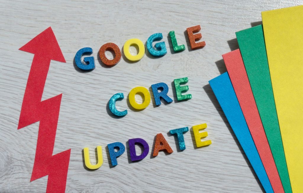 Google's 2023 core algorithm updates | Plastic words spelling out Google Core Update