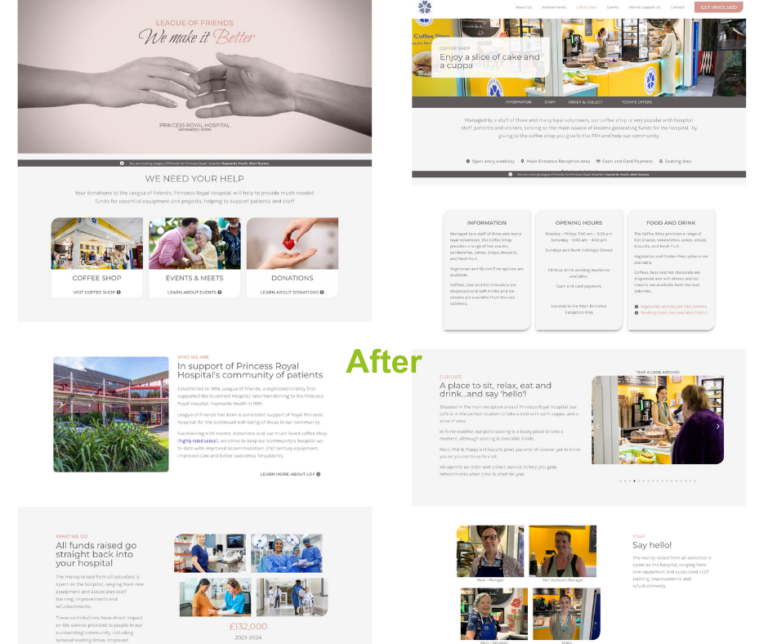 web design Sussex - League of Friends new website design