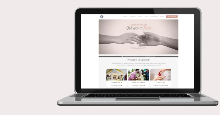 League of Friends PRH web design Sussex