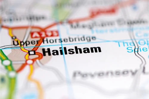 Hailsham on an ordnance survey map - web design hailsham