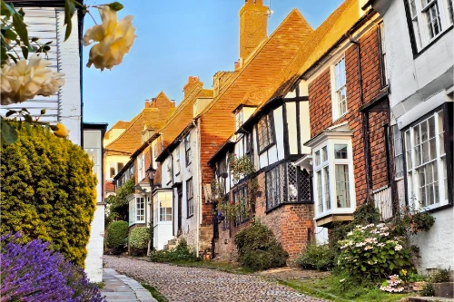digital marketing agency in sussex - Rye cobbled high street with historic houses