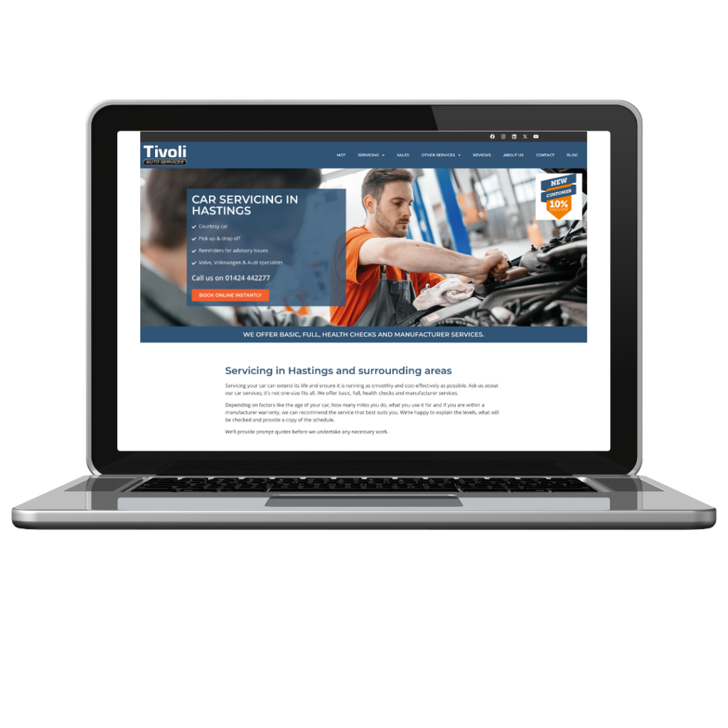 Tivoli website redesign landing page