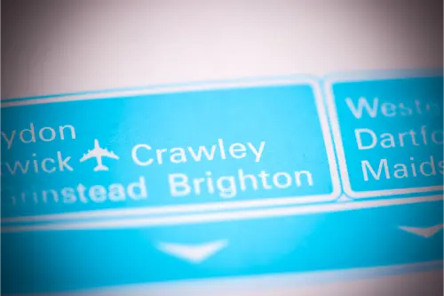 marketing agency Crawley - M23 road sign to Crawley