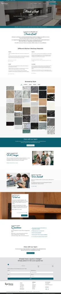 Kitchens of Sussex new Service page - full length