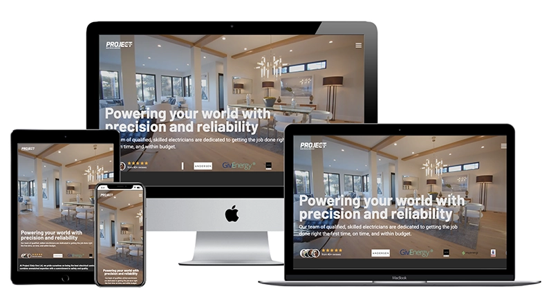 WordPress website developer new Project Sixty One website across multiple device screens