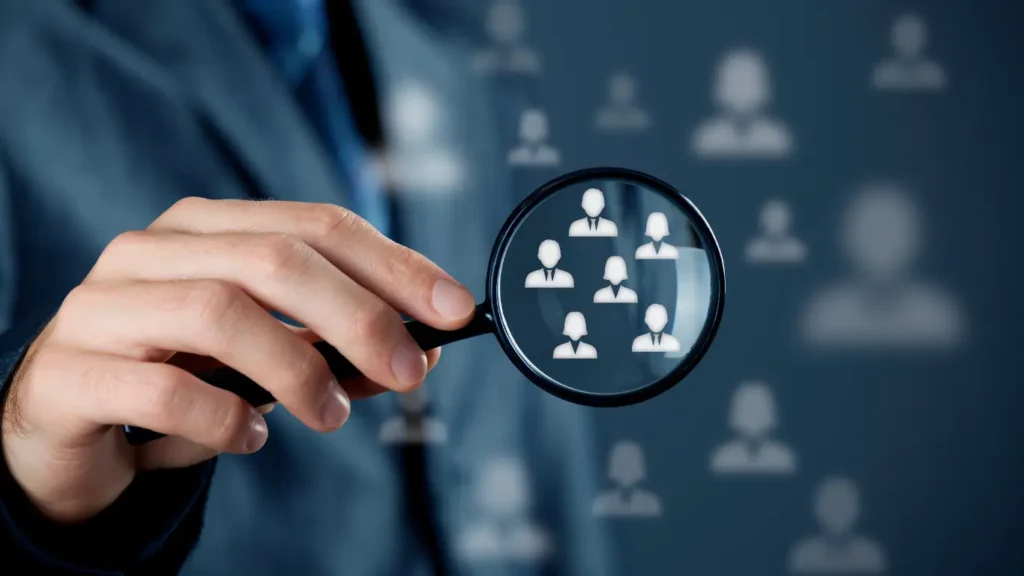how content marketing services can drive engagement and sales, magnifying glass looking for people