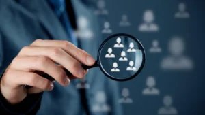 how content marketing services can drive engagement and sales, magnifying glass looking for people