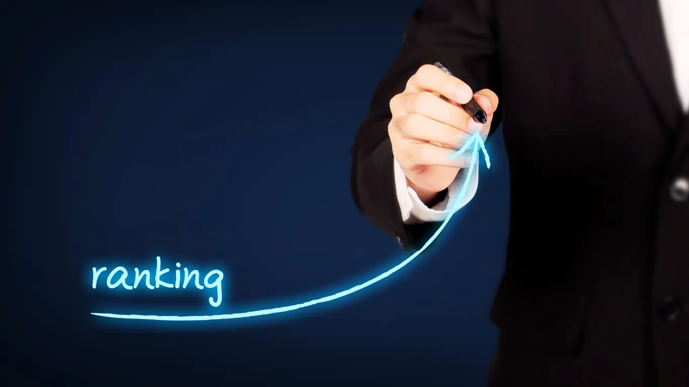 Arrow being drawn upwards demonstrating keyword research and competitor analysis strategy for SEO success