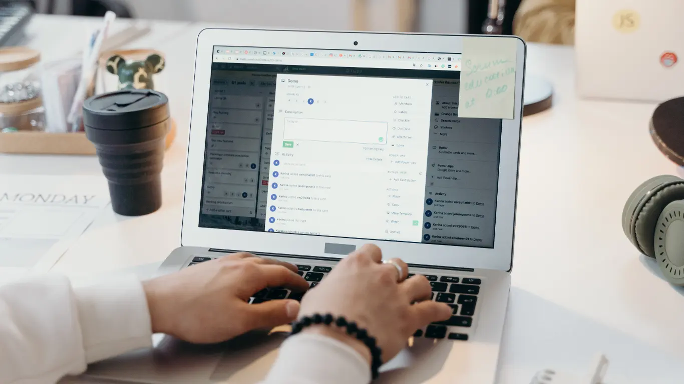 person typing and creating an email on a laptop for email marketing services