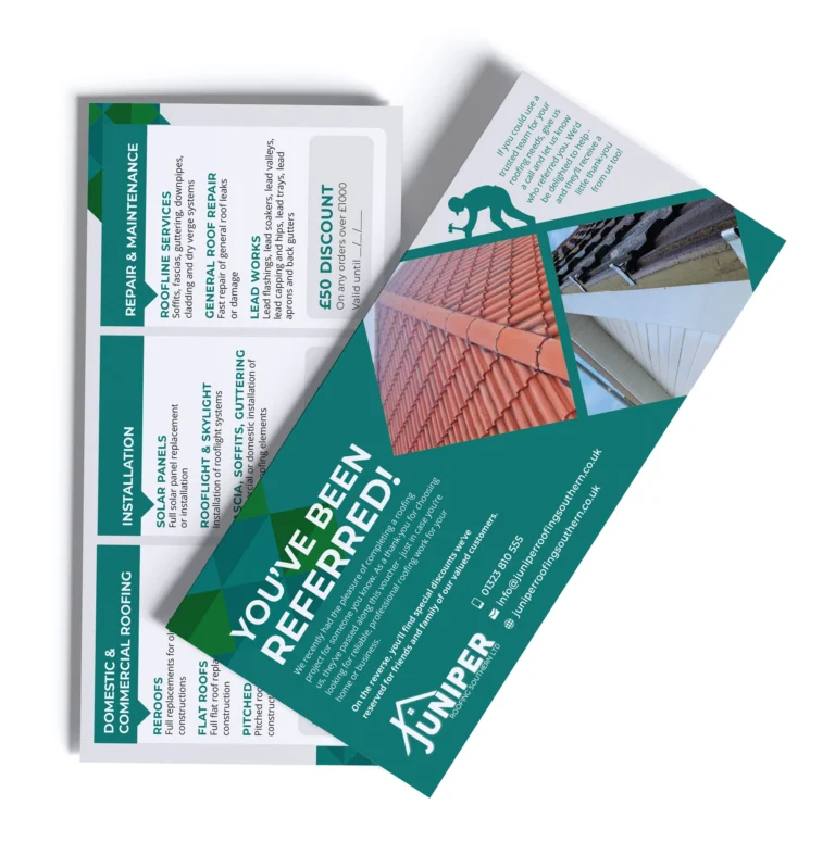 juniper roofing referral scheme voucher